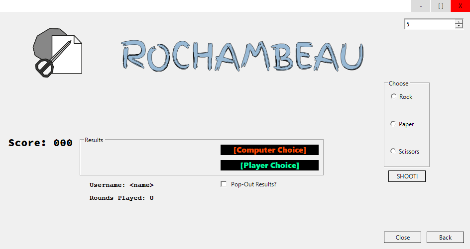 gameplay screen form window